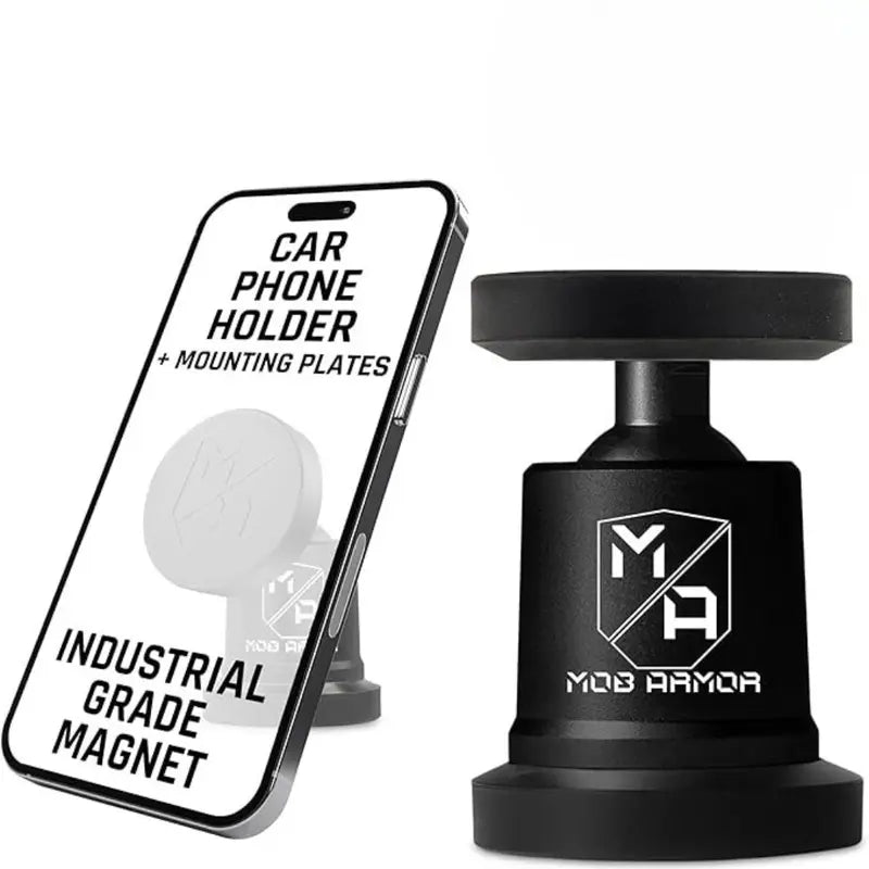 Universal Magnetic Dashboard Phone Mount, Billet Aluminum Body, Dual 90lb Magnets
