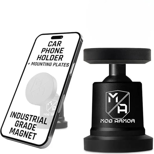 Universal Magnetic Dashboard Phone Mount, Billet Aluminum Body, Dual 90lb Magnets