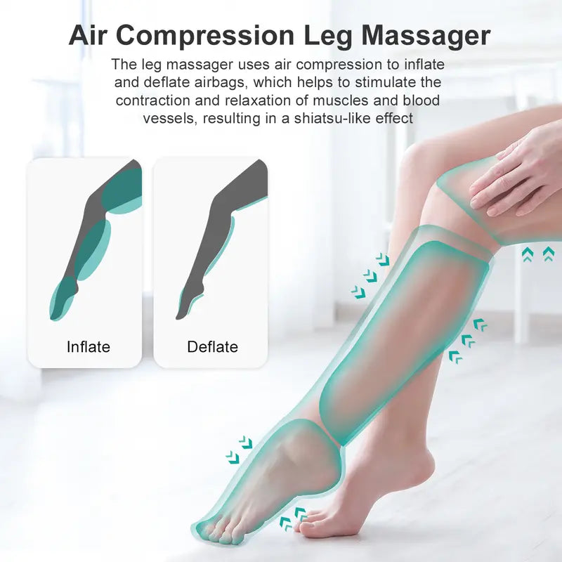 Nekteck Air Compression Leg Massager – 3 Massage Levels with Auto Shut-Off