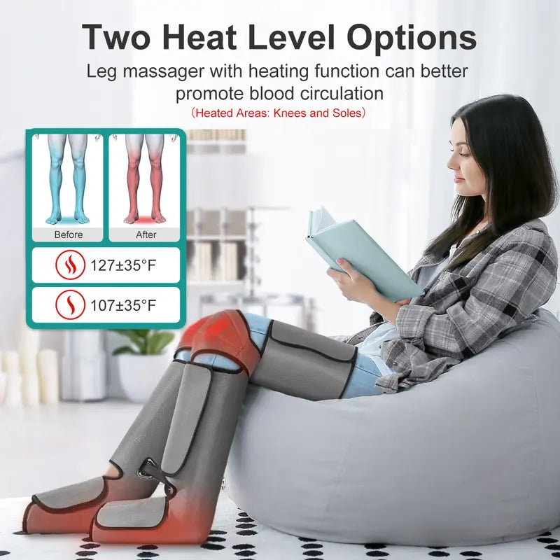 Nekteck Air Compression Leg Massager – 3 Massage Levels with Auto Shut-Off