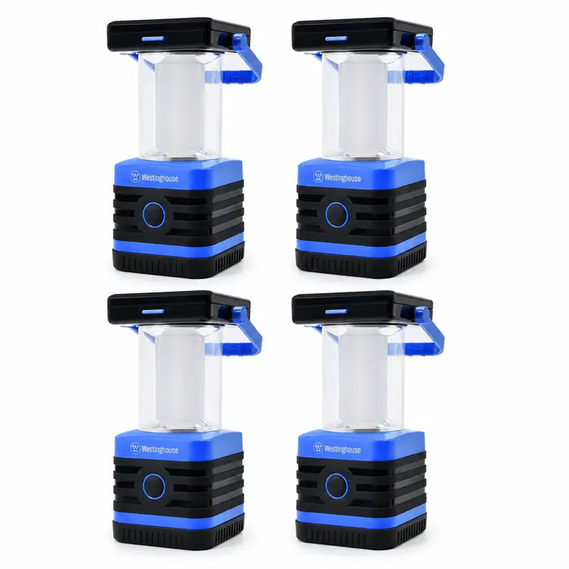 Westinghouse 1000-Lumen Solar LED Lantern – Rechargeable Camping Light with 5 Modes & Power Bank