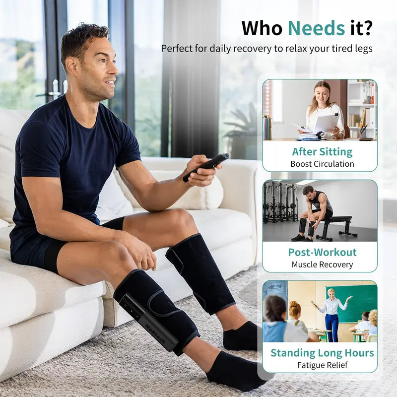 Nekteck Air Compression Leg Massager – 3 Massage Levels with Auto Shut-Off