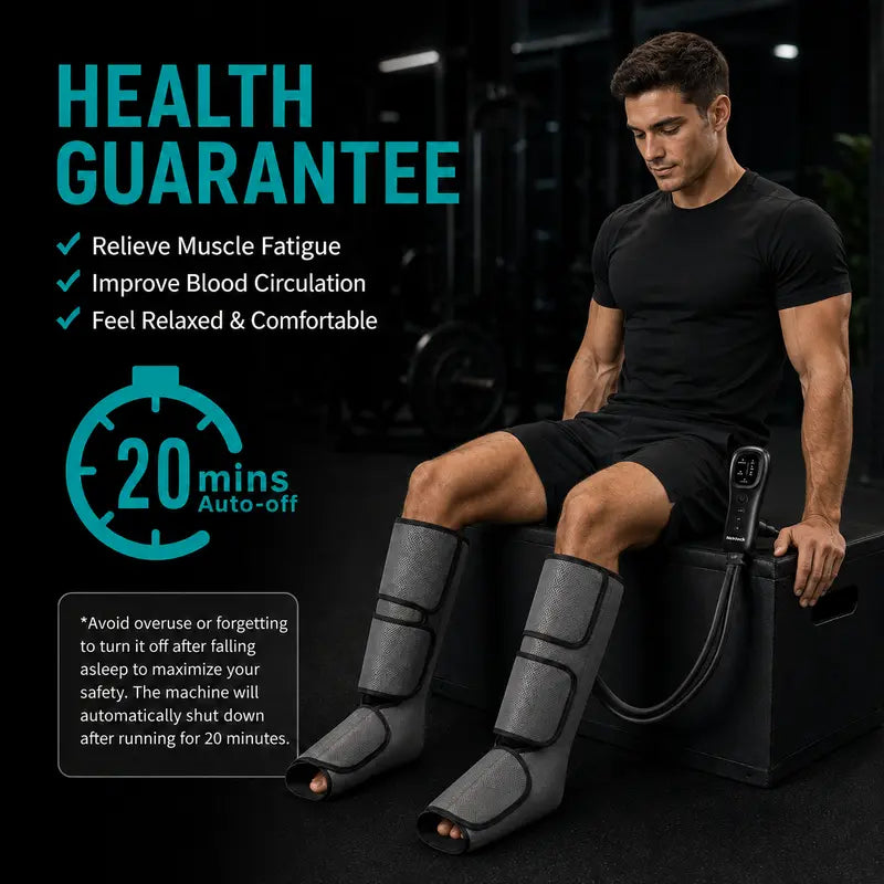 Nekteck Air Compression Leg Massager – 3 Massage Levels with Auto Shut-Off