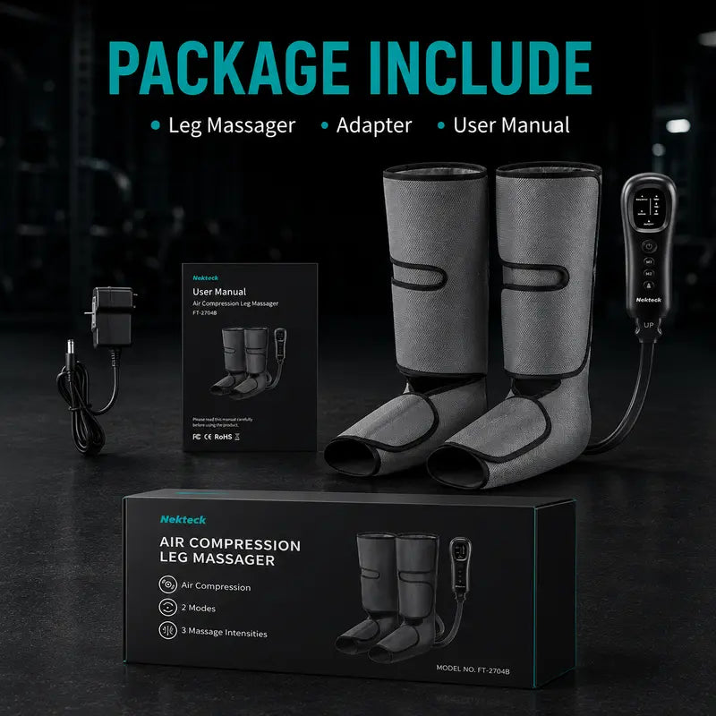 Nekteck Air Compression Leg Massager – 3 Massage Levels with Auto Shut-Off