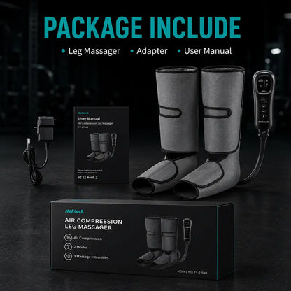 Nekteck Air Compression Leg Massager – 3 Massage Levels with Auto Shut-Off